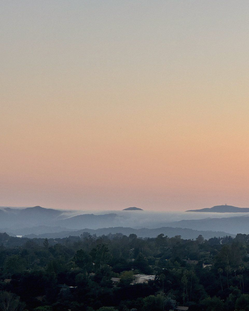Dusk haze over the Ojai Valley